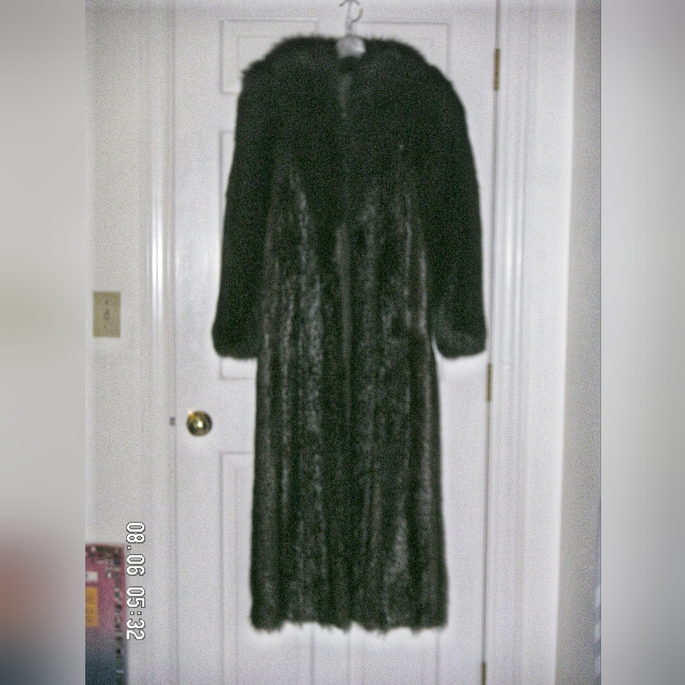 Long hair beaver fur coat